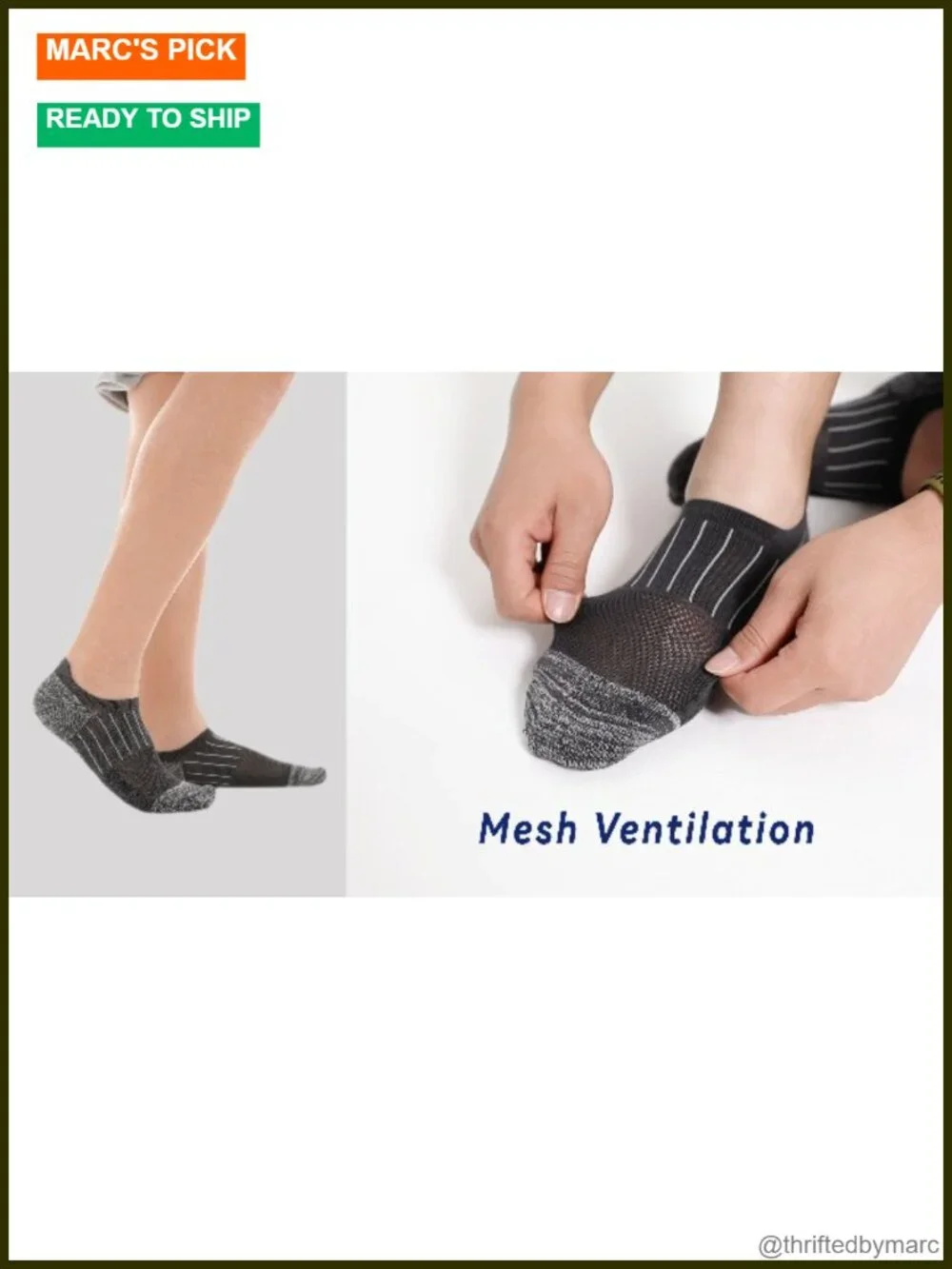 No Show Socks Men Low Cut Ankle Athletic Socks with Non Slip Grip